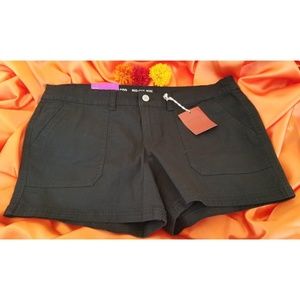 Mossimo Supply Co. Black Mid-Rise Midi Shorts